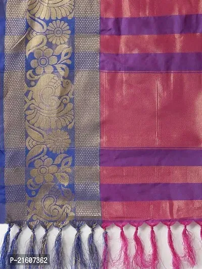 Fancy Cotton Silk Saree with Blouse Piece for Women-thumb2