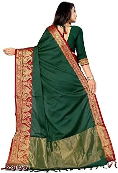 Fancy Cotton Silk Saree with Blouse Piece for Women-thumb3