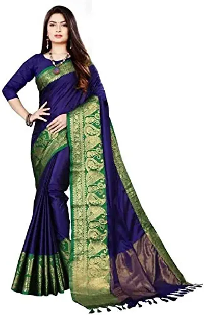 Fancy Silk Saree with Blouse Piece for Women