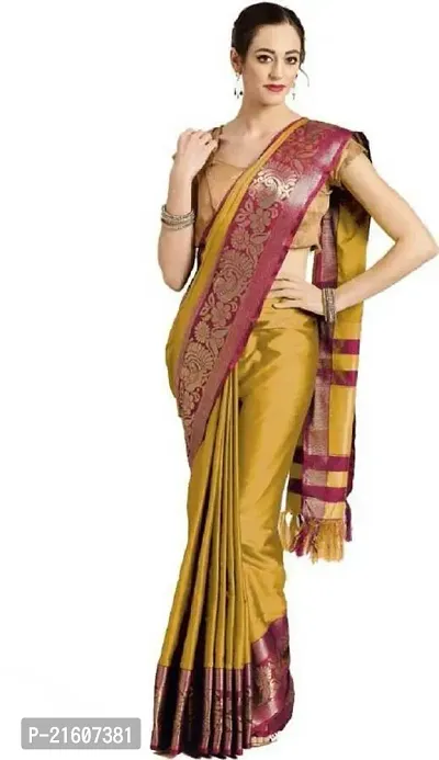 Fancy Cotton Silk Saree with Blouse Piece for Women