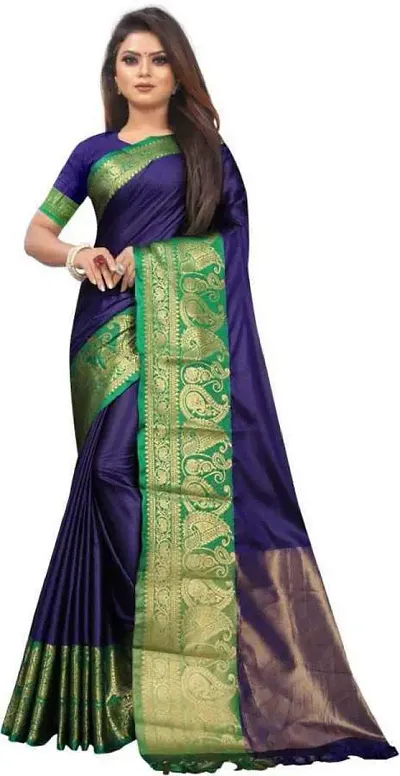 Fancy Silk Saree with Blouse Piece for Women