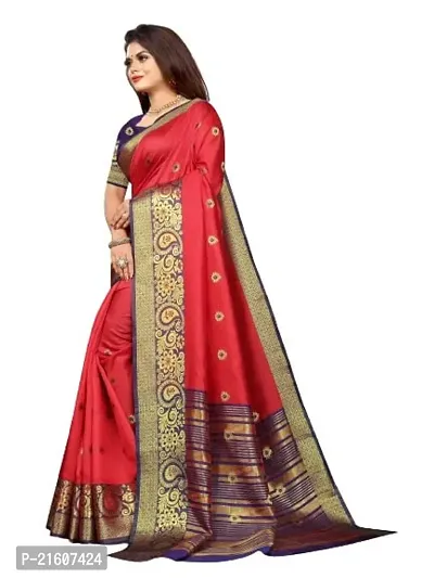 Fancy Cotton Silk Saree with Blouse Piece for Women-thumb3