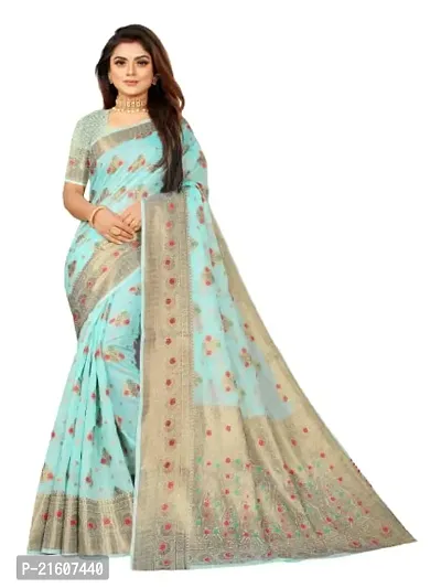 Fancy Cotton Silk Saree with Blouse Piece for Women