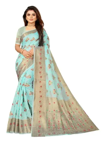 Fancy Silk Saree with Blouse Piece for Women