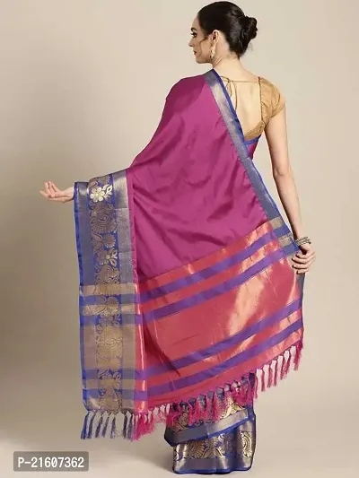 Fancy Cotton Silk Saree with Blouse Piece for Women-thumb3