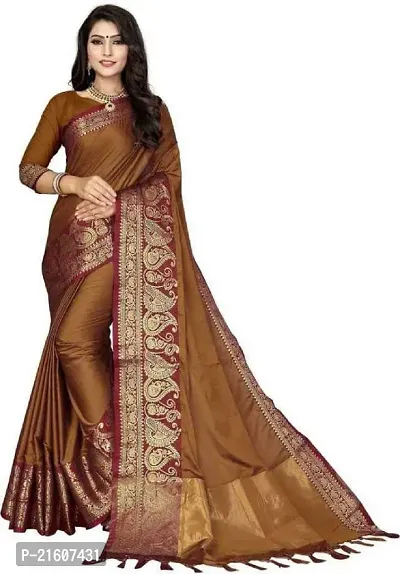 Fancy Cotton Silk Saree with Blouse Piece for Women