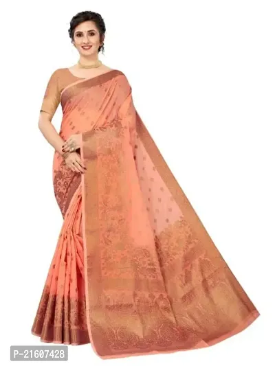 Fancy Cotton Silk Saree with Blouse Piece for Women-thumb0