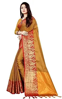 Fancy Cotton Silk Saree with Blouse Piece for Women-thumb1