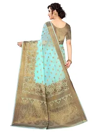 Fancy Cotton Silk Saree with Blouse Piece for Women-thumb1