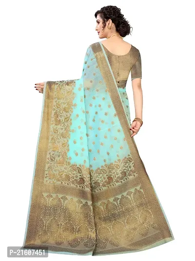 Fancy Cotton Silk Saree with Blouse Piece for Women-thumb2