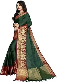 Fancy Cotton Silk Saree with Blouse Piece for Women-thumb2