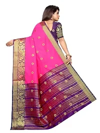 Fancy Cotton Silk Saree with Blouse Piece for Women-thumb2