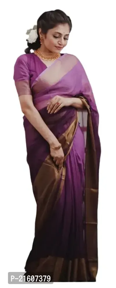 Fancy Cotton Silk Saree with Blouse Piece for Women-thumb0