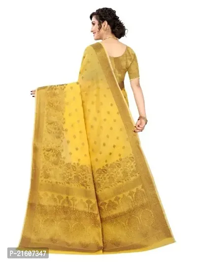 Fancy Cotton Silk Saree with Blouse Piece for Women-thumb2