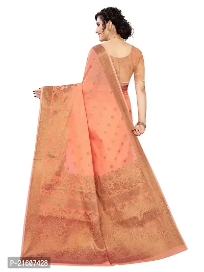 Fancy Cotton Silk Saree with Blouse Piece for Women-thumb2