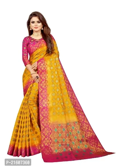 Fancy Cotton Silk Saree with Blouse Piece for Women