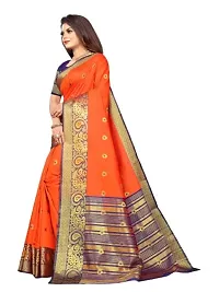 Fancy Cotton Silk Saree with Blouse Piece for Women-thumb1