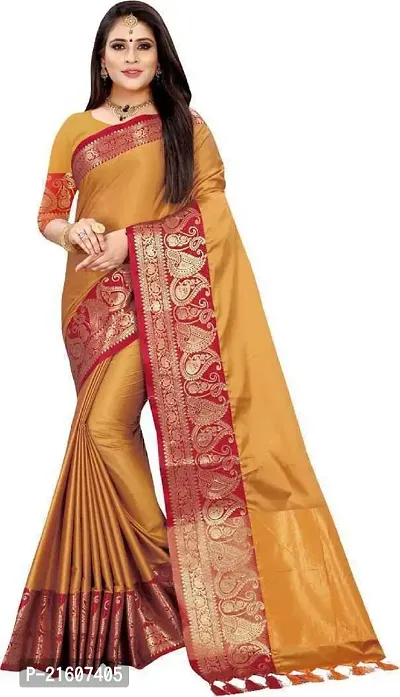 Fancy Cotton Silk Saree with Blouse Piece for Women