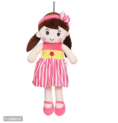 PICKPO TOYS, Supersoft Stuffed Girl Cute Suzuka Doll -Polyfill Washable Cuddly Soft Plush Toy (Cute Doll -Pink)-thumb0
