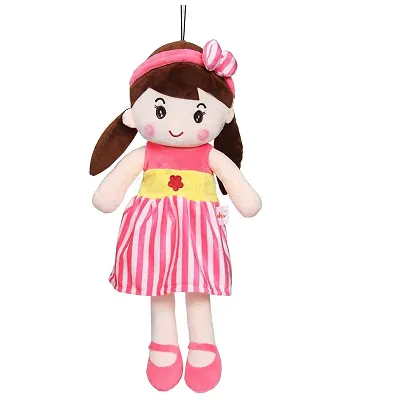 FunBlast Beautiful Doll Soft Toy for Kids, Doll with Embroidered Face, Washable Plush Baby Doll for Girls - Multicolor (60cm)