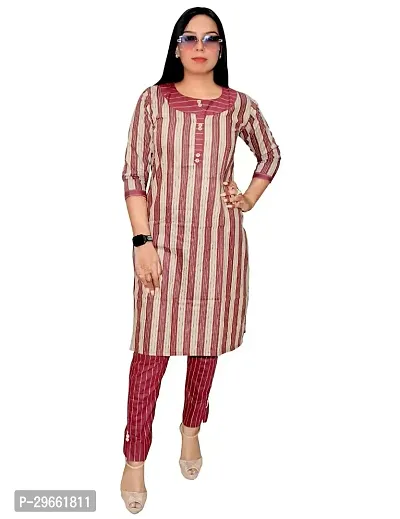 Stylish Cotton Kurti, Pant Set-thumb0