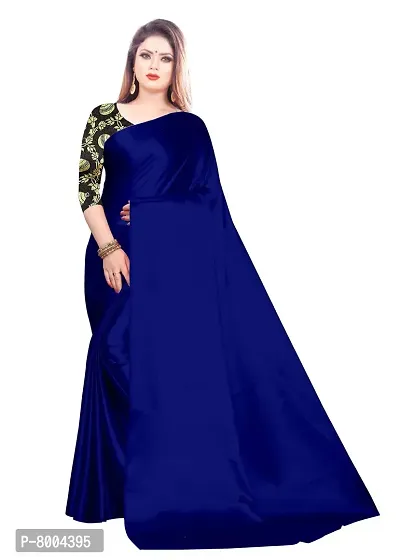 Blue Saree in Plain Chiffon - SR23297