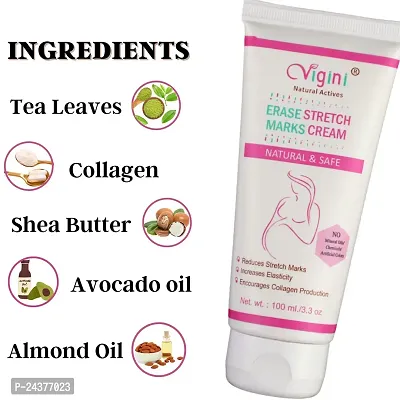 Vigini 100% Natural Actives Stretch Marks Scar removal cream oil  Women Organic Bio-Oil to remove Hyperpigmentation Cellulite remover scars uneven skin tone-thumb3