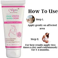 Vigini 100% Natural Actives Stretch Marks Scar removal cream oil  Women Organic Bio-Oil to remove Hyperpigmentation Cellulite remover scars uneven skin tone-thumb1