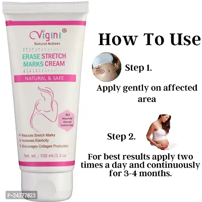 Vigini 100% Natural Actives Stretch Marks Scar removal cream oil  Women Organic Bio-Oil to remove Hyperpigmentation Cellulite remover scars uneven skin tone-thumb2