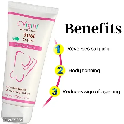Vigini Natural Actives Bosom Breast Health Destressing Body Massage Cream for Women 100g |Fenugreek Witch Hazel Ext, Avocado Moroccan and Argan Oil for Sulphate Paraben Free-thumb4