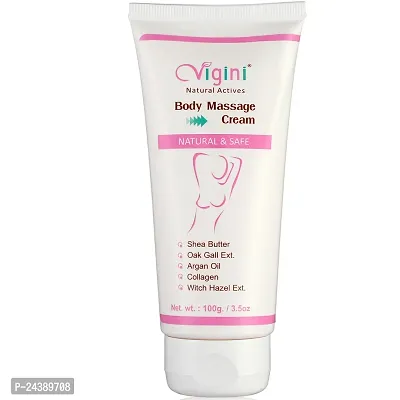 Vigini Natural Body Toner Massage Oil Cream for Women No Added Colors or Fragrance Sulphate Paraben Free 100 gm