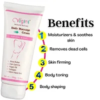 Vigini Natural Body Toner Massage Oil Cream for Women No Added Colors or Fragrance Sulphate Paraben Free 100 gm-thumb3