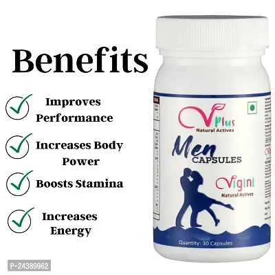 Vigini 100% Natural Actives Power Performance Testosterone Vigor Vitality Booster Energy Stamina Capsules for Men 23 Powerful Herbal Ayurvedic Ingredients 30 Capsule-thumb4