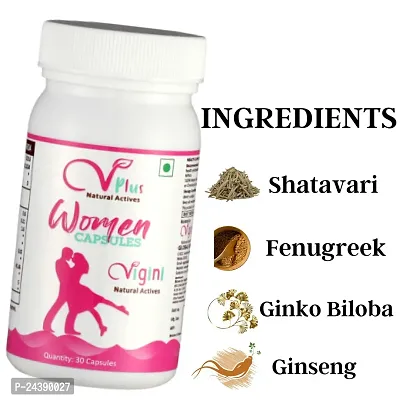 Vigini 100% Natural Actives Sexual Stamina Booster Capsule Women Arousal Regain Vaginal tone unlike Tablet Oil use with Vaginal Titghening Whitening Lubricant Cream Gel-thumb3