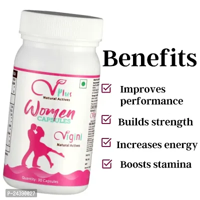 Vigini 100% Natural Actives Sexual Stamina Booster Capsule Women Arousal Regain Vaginal tone unlike Tablet Oil use with Vaginal Titghening Whitening Lubricant Cream Gel-thumb4