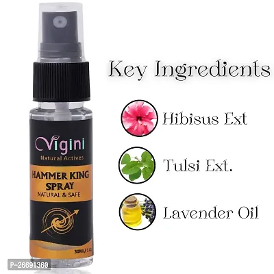 Vigini CFC Free Water Based Hammer King Deodorant Delay Transferable Spray Long Last for Men increase time Growth Performance 30ml-thumb2