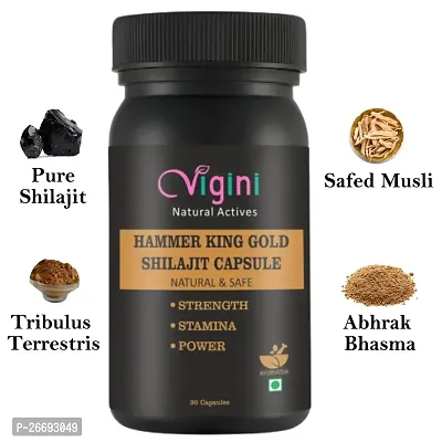 Vigini Plus 100% Natural Actives Hammer King Gold Shilajit Ling Long Penis Enlargement Performance Power Energy Sexual Stamina Capsules Effective Libido Testosterone Booster Sperm Increase-thumb2