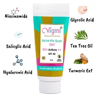 Vigini 2% Salicylic Glycolic Hyaluronic Acid Anti Acne Pits  Scars Spot Stop Day Night Gel 20ml |Neem Turmeric Niacinamide Tea Tree Blackheads Pimples Remover Spf 30 Boys Girls-thumb1