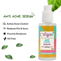 Vigini 2% Salicylic Acid Anti Acne Face Serum I Tea Tree Ext  Vitamin C I Oil Free | Pits Scars Pimples Blemishes Dark Spots Remover I For Oily Acne Prone Skin Men Women Boys Girls I 30ml-thumb1