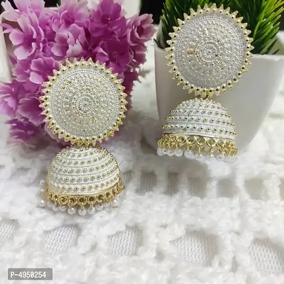 Latest Attractive Brass Beads Jhumka Earrings