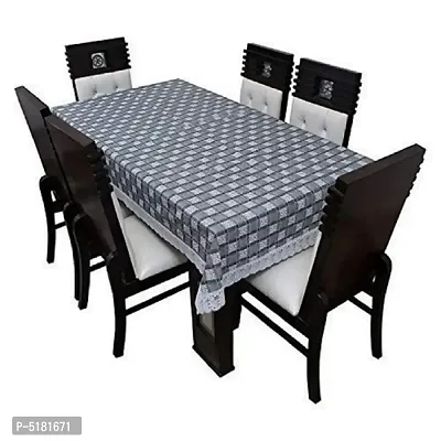 4 Seater Dining Table Cover (Size- 45x70 Inch.) Design-1 (Grey Check)