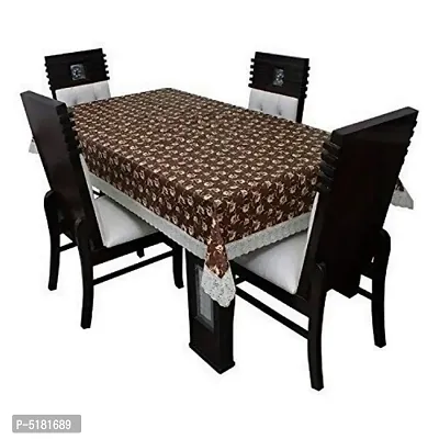 4 Seater Dining Table Cover (Size- 45x70 Inch.) Design-7 (Brown Leave)