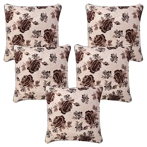 Rose Piping Square Cushion Cover- Set of 5