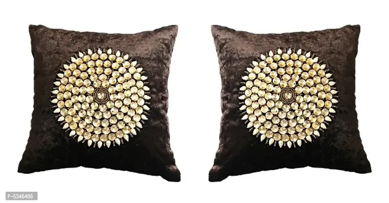 Mandala Design Cushion Cover (Size-12x12 Inch.)Set Of 5 Piece (Brown Color)