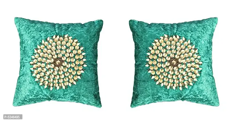 Mandala Design Cushion Cover (Size-12x12 Inch.)Set Of 5 Piece (Sea Green Color)