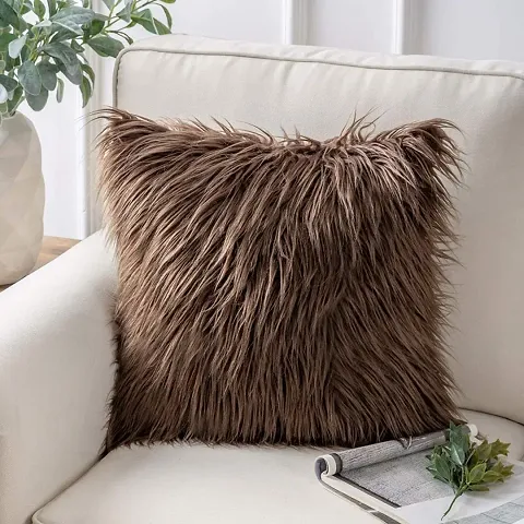 Light Fur Cushion Cover Set of 1 Piece
