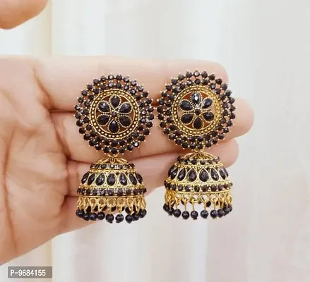 Attractive Black Color Ani Jhumka Earring-thumb0