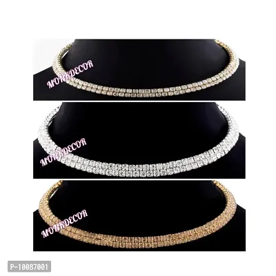 Maddy Space Ethnic Double Layer Necklace Pack of 3 Colors (3 Layer Necklace-Combo of 3)