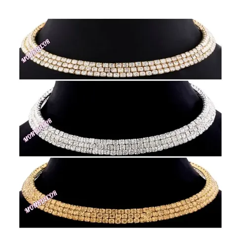 Maddy Space Ethnic Triple Layer Necklace Pack of 3 Colors (3 Layer Necklace-Combo of 3)