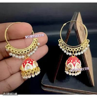 Latest Design Casual Earring For Girls and Women (PN Bali-Red)